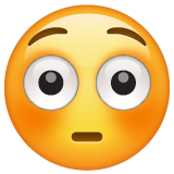 Flushed Face on WhatsApp