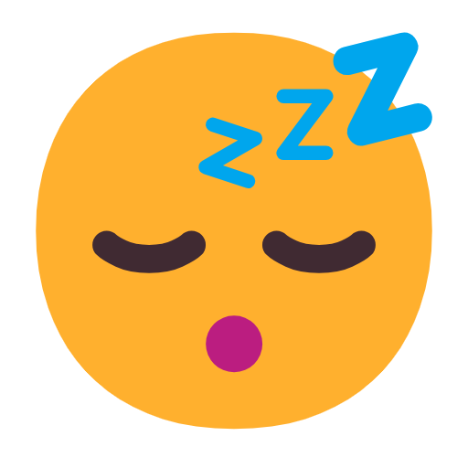 Sleeping Face on Microsoft Fluent