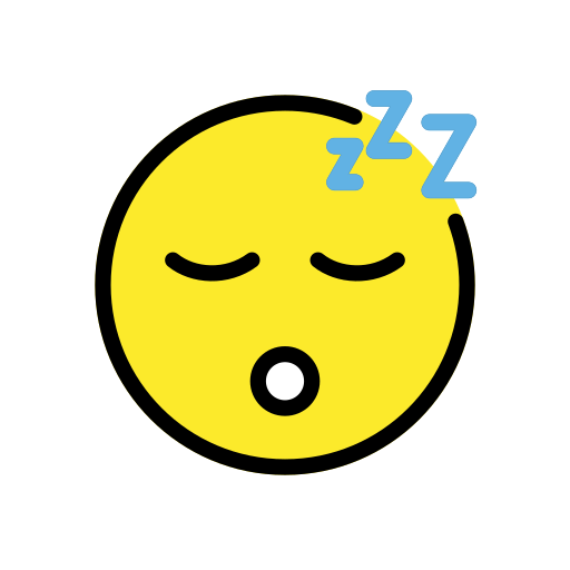 Sleeping Face on OpenMoji