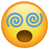 Face With Spiral Eyes on WhatsApp