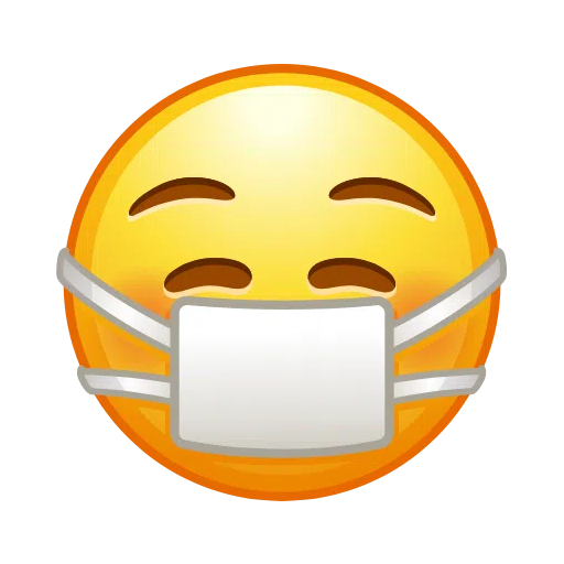 Face With Medical Mask on Telegram