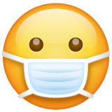 Face With Medical Mask on WhatsApp