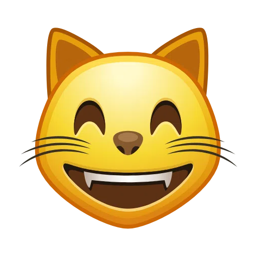 Grinning Cat Face With Smiling Eyes on Telegram