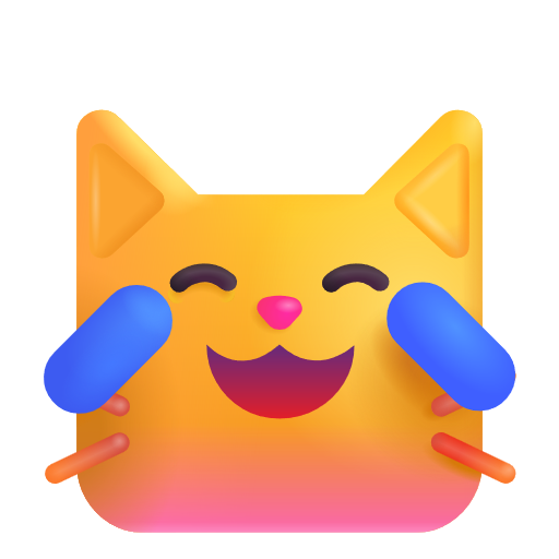 Cat Face With Tears Of Joy on Microsoft 3D