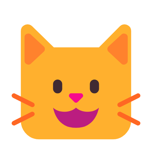 Smiling Cat Face With Open Mouth on Microsoft Fluent