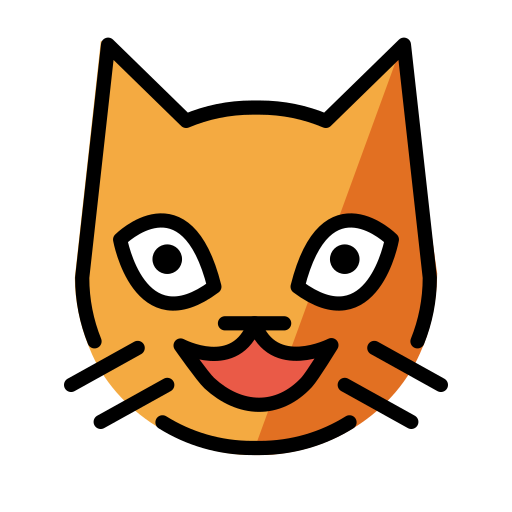 Smiling Cat Face With Open Mouth on OpenMoji