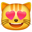 Smiling Cat Face With Heart-shaped Eyes on Samsung
