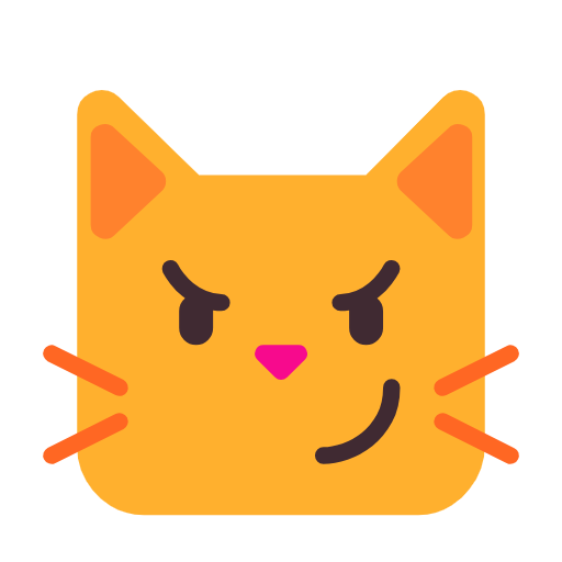 Cat Face With Wry Smile on Microsoft Fluent