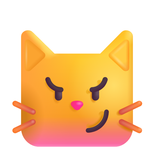 Cat Face With Wry Smile on Microsoft 3D