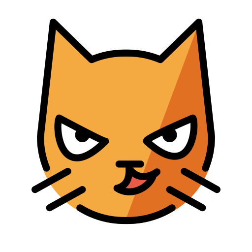 Cat Face With Wry Smile on OpenMoji