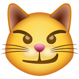 Cat Face With Wry Smile on WhatsApp