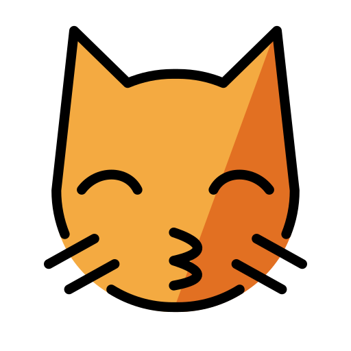 Kissing Cat Face With Closed Eyes on OpenMoji