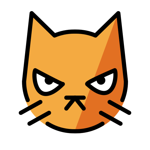 Pouting Cat Face on OpenMoji