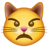Pouting Cat Face on WhatsApp