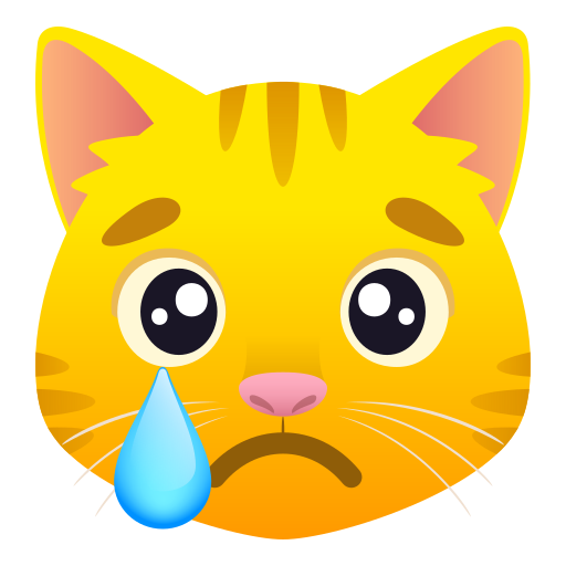 Crying Cat Face on JoyPixels