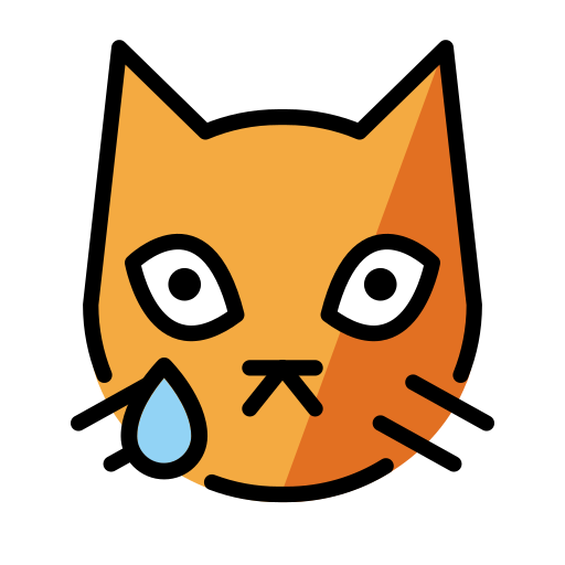 Crying Cat Face on OpenMoji