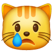 Crying Cat Face on Samsung