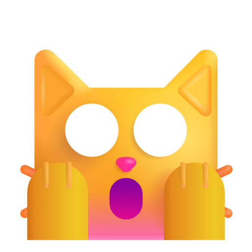 Weary Cat Face on Microsoft 3D