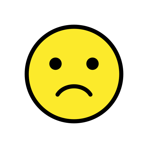 Slightly Frowning Face on OpenMoji