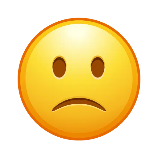Slightly Frowning Face on Telegram