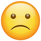 Slightly Frowning Face on WhatsApp