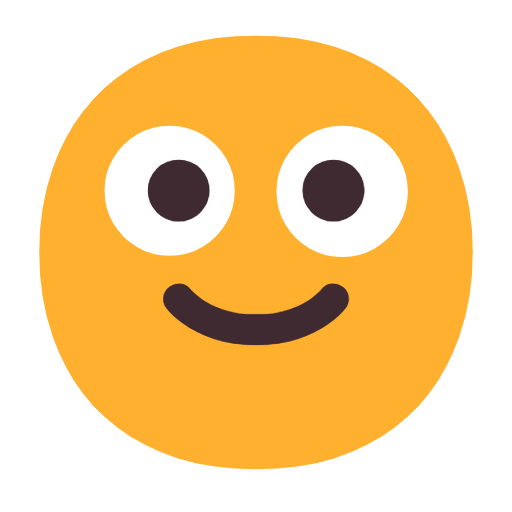 Slightly Smiling Face on Microsoft Fluent