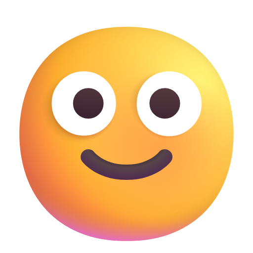 Slightly Smiling Face on Microsoft 3D
