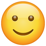 Slightly Smiling Face on WhatsApp