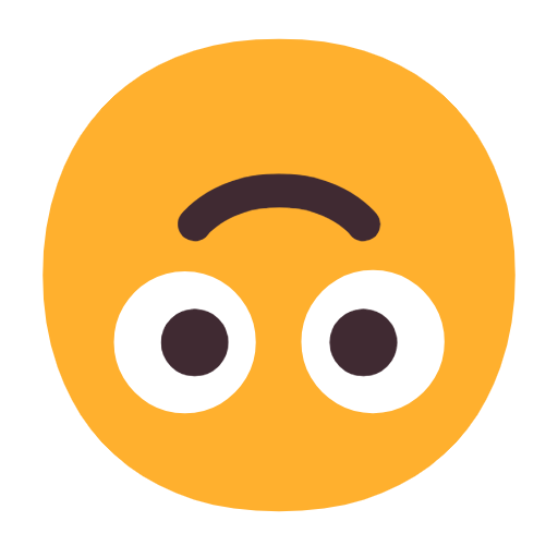 Upside-down Face on Microsoft Fluent