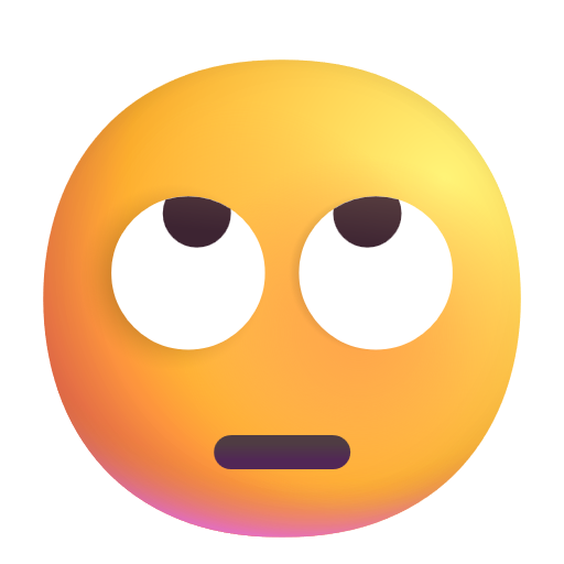 Face With Rolling Eyes on Microsoft 3D