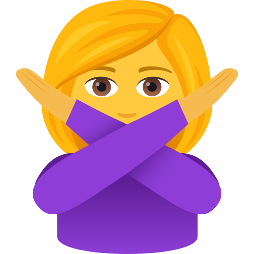 Woman Gesturing No on JoyPixels