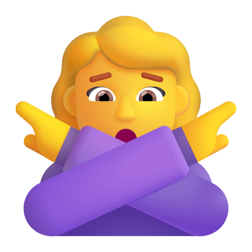 Woman Gesturing No on Microsoft 3D