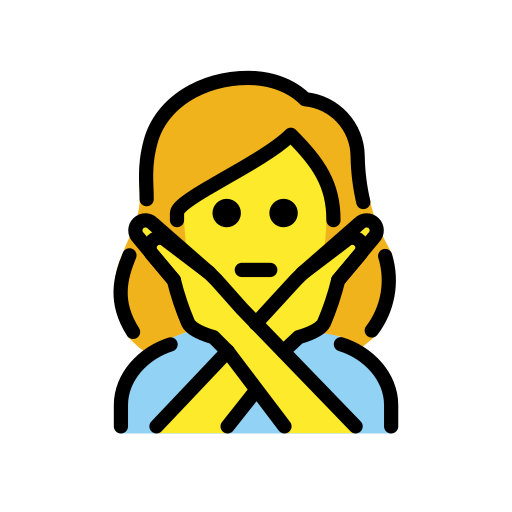 Woman Gesturing No on OpenMoji