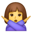 Woman Gesturing No on Samsung