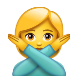 Woman Gesturing No on WhatsApp