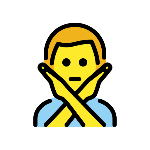 Man Gesturing No on OpenMoji