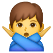 Man Gesturing No on Samsung