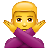 Man Gesturing No on WhatsApp