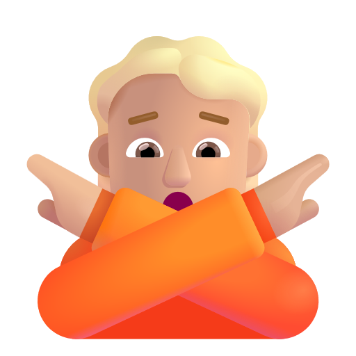 Face With No Good Gesture: Medium-Light Skin Tone on Microsoft 3D