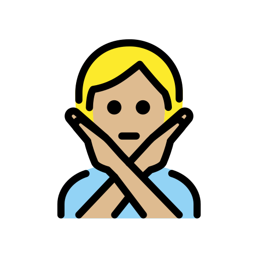 Face With No Good Gesture: Medium-Light Skin Tone on OpenMoji