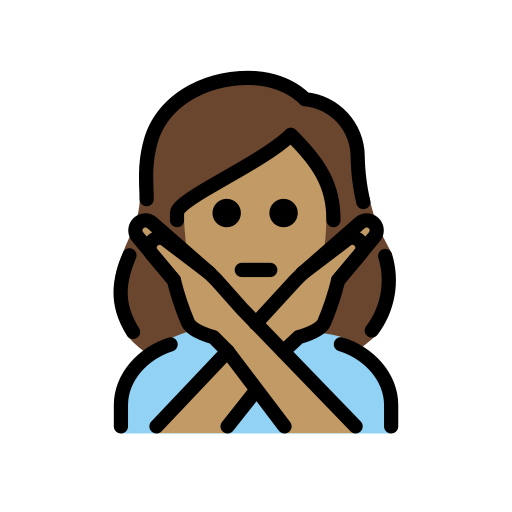 Woman Gesturing No: Medium Skin Tone on OpenMoji