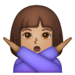 Woman Gesturing No: Medium Skin Tone on Samsung