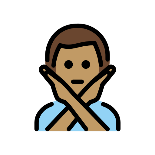 Man Gesturing No: Medium Skin Tone on OpenMoji