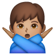 Man Gesturing No: Medium Skin Tone on Samsung