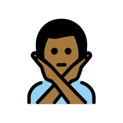 Man Gesturing No: Medium-Dark Skin Tone on OpenMoji