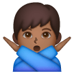 Man Gesturing No: Medium-Dark Skin Tone on Samsung