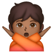 Face With No Good Gesture: Medium-Dark Skin Tone on Samsung
