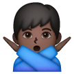Man Gesturing No: Dark Skin Tone on Samsung