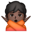 Face With No Good Gesture: Dark Skin Tone on Samsung