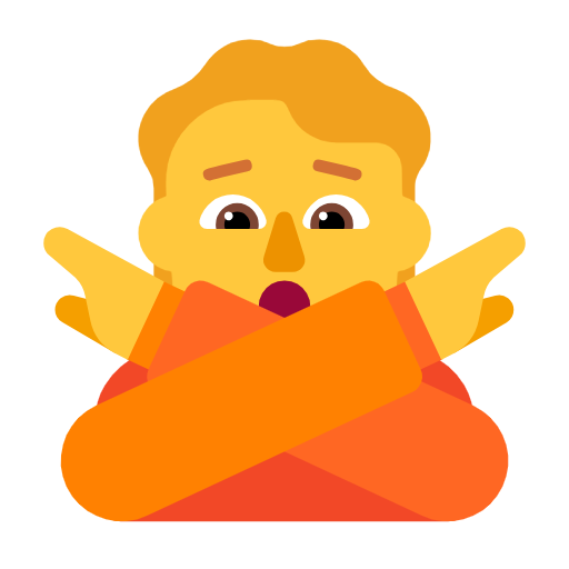 Face With No Good Gesture on Microsoft Fluent